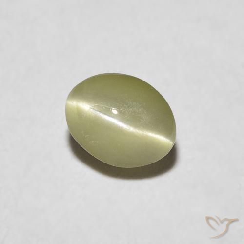 0.39克拉天然金绿玉猫眼，椭圆形，半透明