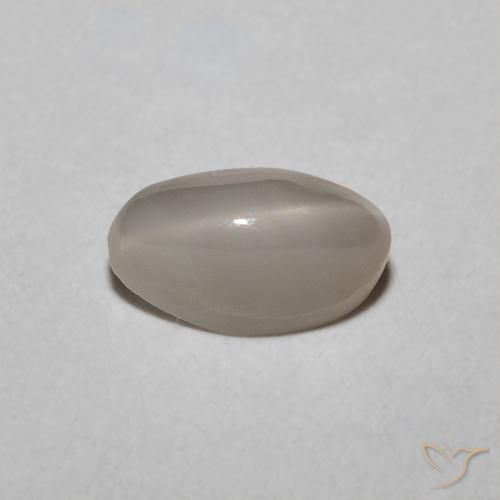 0.77ct 天然 非常浅灰色 金绿玉猫眼, 椭圆形, 半透明