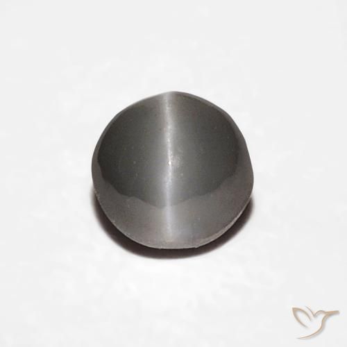 0.38ct 天然 非常浅灰色 金绿玉猫眼, 椭圆形, 不透明