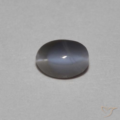 0.25ct 天然 银灰色 金绿玉猫眼, 椭圆形, 不透明