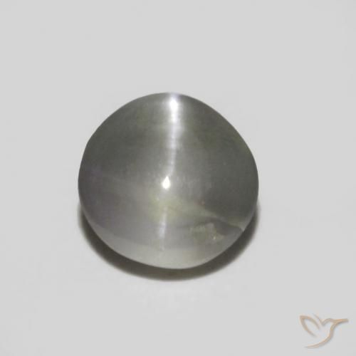 0.36ct 天然 Reddish Grey 金绿玉猫眼, 椭圆形, 不透明