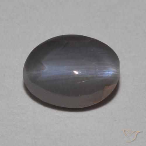 0.62ct 天然 中灰色 金绿玉猫眼, 椭圆形, 不透明