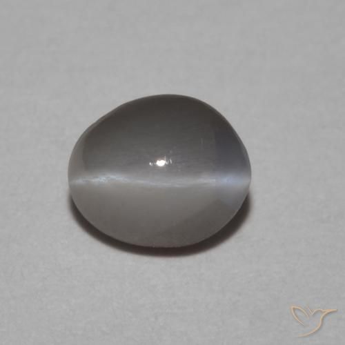 0.53ct 天然 Medium Dark-Grey 金绿玉猫眼, 椭圆形, 不透明