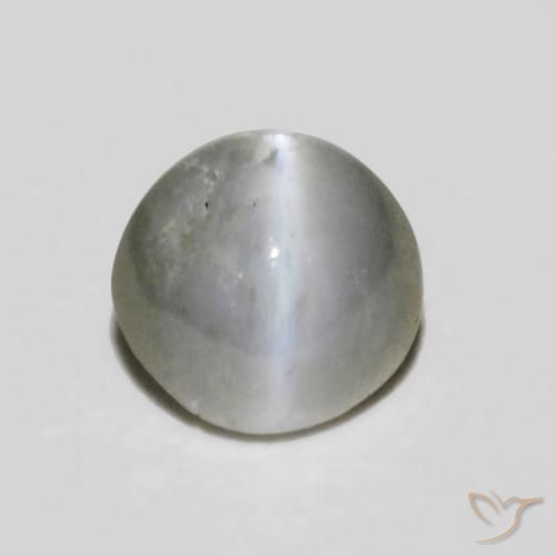 0.30ct 天然 非常浅灰色 金绿玉猫眼, 椭圆形, 不透明