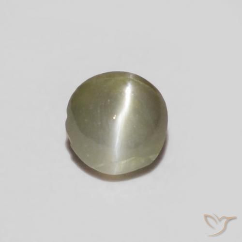 0.14ct 天然 浅灰色 金绿玉猫眼, 椭圆形, 不透明