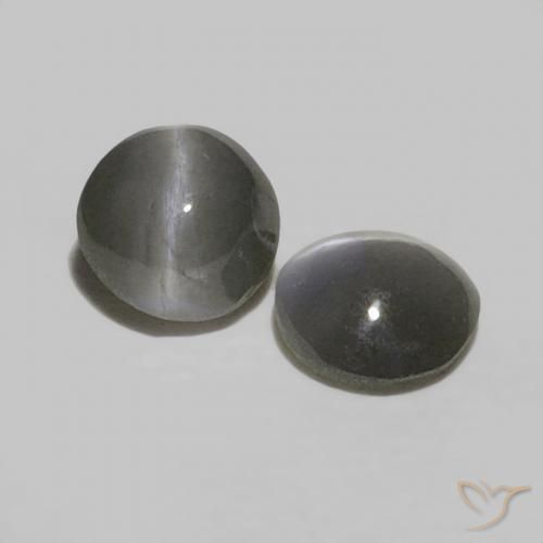 0.45克拉天然金绿玉猫眼，圆形的，不透明