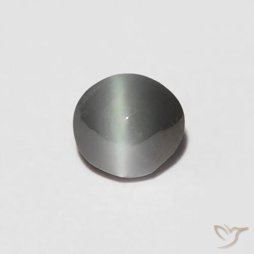 0.16ct 天然 淡绿灰色 金绿玉猫眼, 椭圆形, 不透明