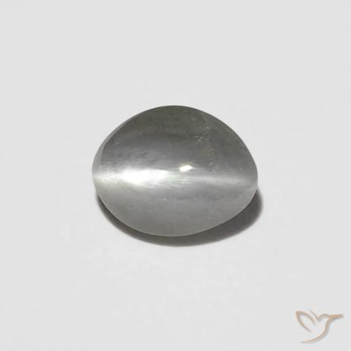 0.23ct 天然 非常浅灰色 金绿玉猫眼, 椭圆形, 不透明