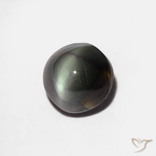 0.36克拉天然金绿玉猫眼，圆形的，不透明