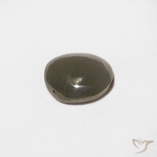 0.20克拉天然金绿玉猫眼，圆形的，不透明