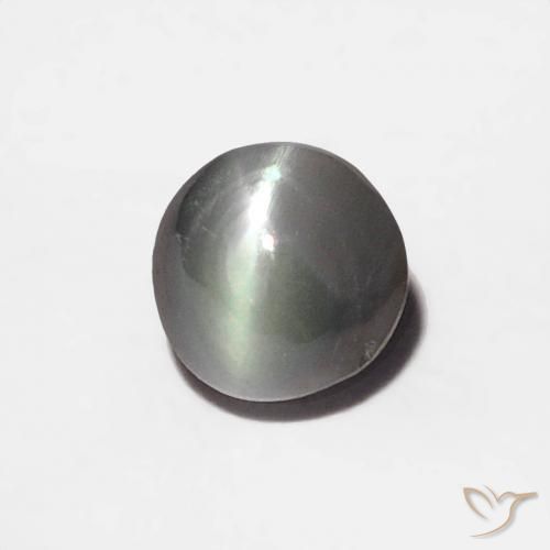 0.35克拉天然金绿玉猫眼，圆形的，不透明