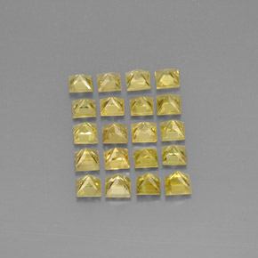 天然黄色金绿宝石，方形，3.2×3.1毫米，VS