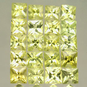 天然黄色金绿宝石，方形，3.2×3.1毫米，VS