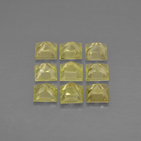 天然黄色金绿宝石，方形，3.4×3.4毫米，VVS-VS