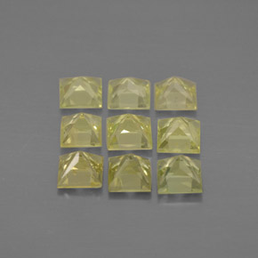 天然黄色金绿宝石，方形，3.5×3.4毫米，VVS-VS