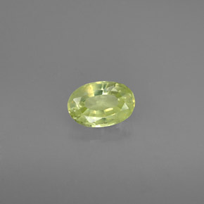 0.54克拉天然绿色金绿宝石，椭圆形切割，5.9×4毫米，VS