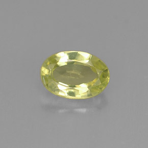 0.56克拉天然绿色金绿宝石，椭圆形切割，5.9×4.1毫米，VVS