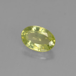 0.56克拉天然绿色金绿宝石，椭圆形切割，5.9×4.1毫米，VVS