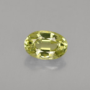 0.61克拉天然绿色金绿宝石，椭圆形切割，6×4毫米，VVS