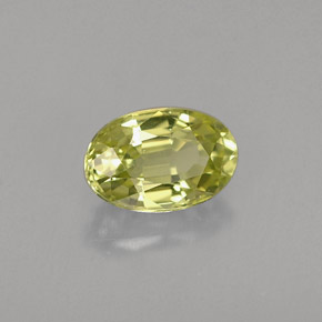 0.61克拉天然绿色金绿宝石，椭圆形切割，6×4毫米，VVS