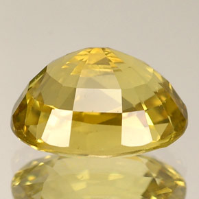 2.94克拉天然黄色金绿宝石，椭圆形切割，9.2×7.2毫米，VVS