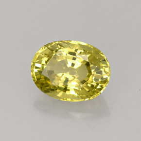 2.49克拉天然黄色金绿宝石，椭圆形切割，9.2×7毫米，VS