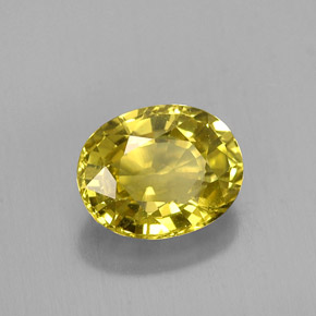 1.58克拉天然黄色金绿宝石，椭圆形切割，7.8×6.1毫米，VVS
