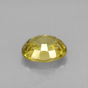1.58克拉天然黄色金绿宝石，椭圆形切割，7.8×6.1毫米，VVS