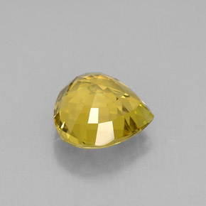 1.72克拉天然黄色金绿宝石，梨形，7.9×7.2毫米，VVS