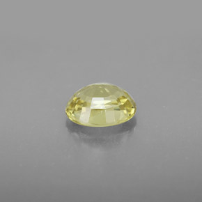 1.27克拉天然黄色金绿宝石，椭圆形切割，7.2×5.6毫米，VVS