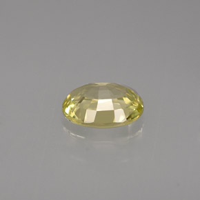 1.03克拉天然黄色金绿宝石，椭圆形切割，7.1×5.5毫米，VVS