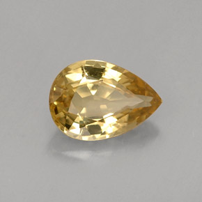 0.87克拉天然黄色金绿宝石，梨形，7.3×5.1毫米，VVS-VS