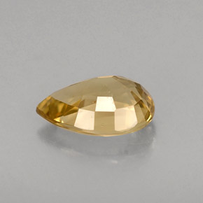 0.87克拉天然黄色金绿宝石，梨形，7.3×5.1毫米，VVS-VS