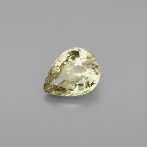 0.94克拉天然绿色金绿宝石，梨形，7×5.3毫米，VVS