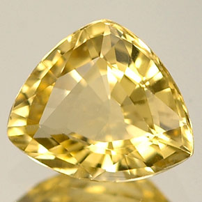 0.78克拉天然黄色金绿宝石，三角形，6.8×5.8毫米，IF