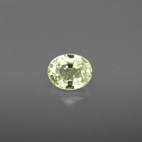 1.10克拉天然黄色金绿宝石，椭圆形切割，6.4×5.2毫米，VVS