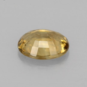 1.37克拉天然黄色金绿宝石，椭圆形切割，7.8×6.1毫米，VVS