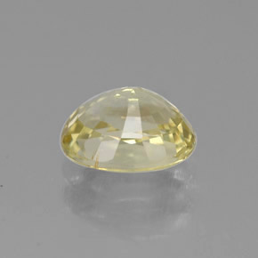 1.26克拉天然黄色金绿宝石，椭圆形切割，7.1×5.5毫米，VVS-VS