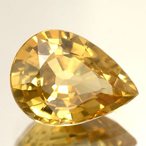 1.63克拉天然黄色金绿宝石，梨形，8.8×6.5毫米，VVS