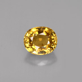 1.37克拉天然黄色金绿宝石，椭圆形切割，6.8×5.7毫米，VVS-VS