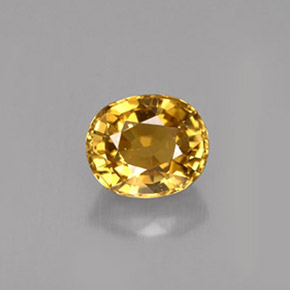 1.37克拉天然黄色金绿宝石，椭圆形切割，6.8×5.7毫米，VVS-VS