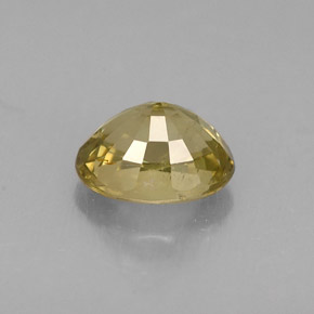 0.81克拉天然黄色金绿宝石，椭圆形切割，6.1×4.7毫米，VVS-VS