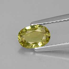 0.82克拉天然绿色金绿宝石，椭圆形切割，7×4.8毫米，VVS-VS
