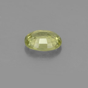 0.82克拉天然绿色金绿宝石，椭圆形切割，6.4×5.3毫米，VVS-VS