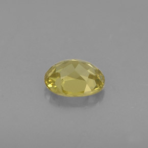 0.43克拉天然黄色金绿宝石，椭圆形切割，5.1×4.2毫米，VS
