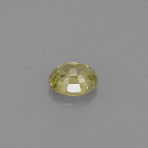 0.71克拉天然黄色金绿宝石，椭圆形切割，5.7×4.9毫米，VVS-VS