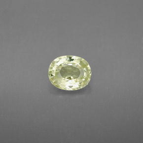0.90克拉天然黄色金绿宝石，椭圆形切割，6.4×5.2毫米，VVS-VS