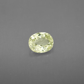 0.90克拉天然黄色金绿宝石，椭圆形切割，6.4×5.2毫米，VVS-VS