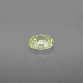 0.90克拉天然黄色金绿宝石，椭圆形切割，6.4×5.2毫米，VVS-VS