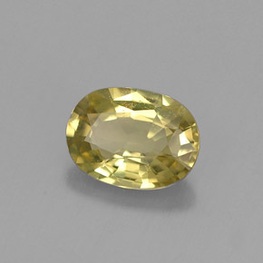 0.68克拉天然黄色金绿宝石，椭圆形切割，6.4×4.7毫米，VS